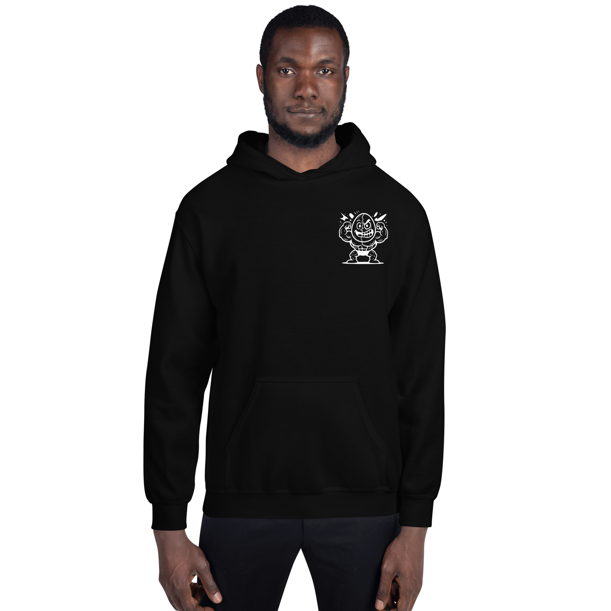“Black ‘I Am Angry’ hoodie from The Bad Egg Society – emotion-based streetwear.”