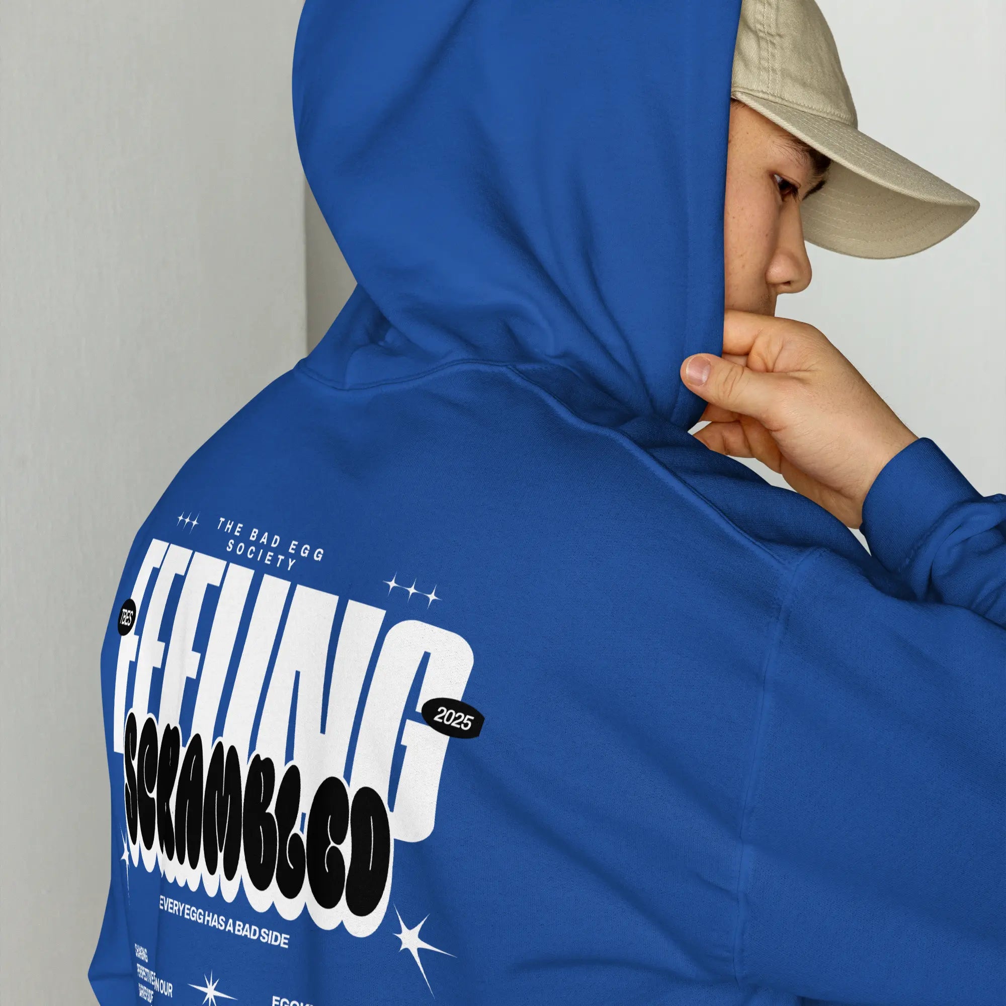 BLUE “Feeling Scrambled TBES hoodie – unisex streetwear with emotional design”